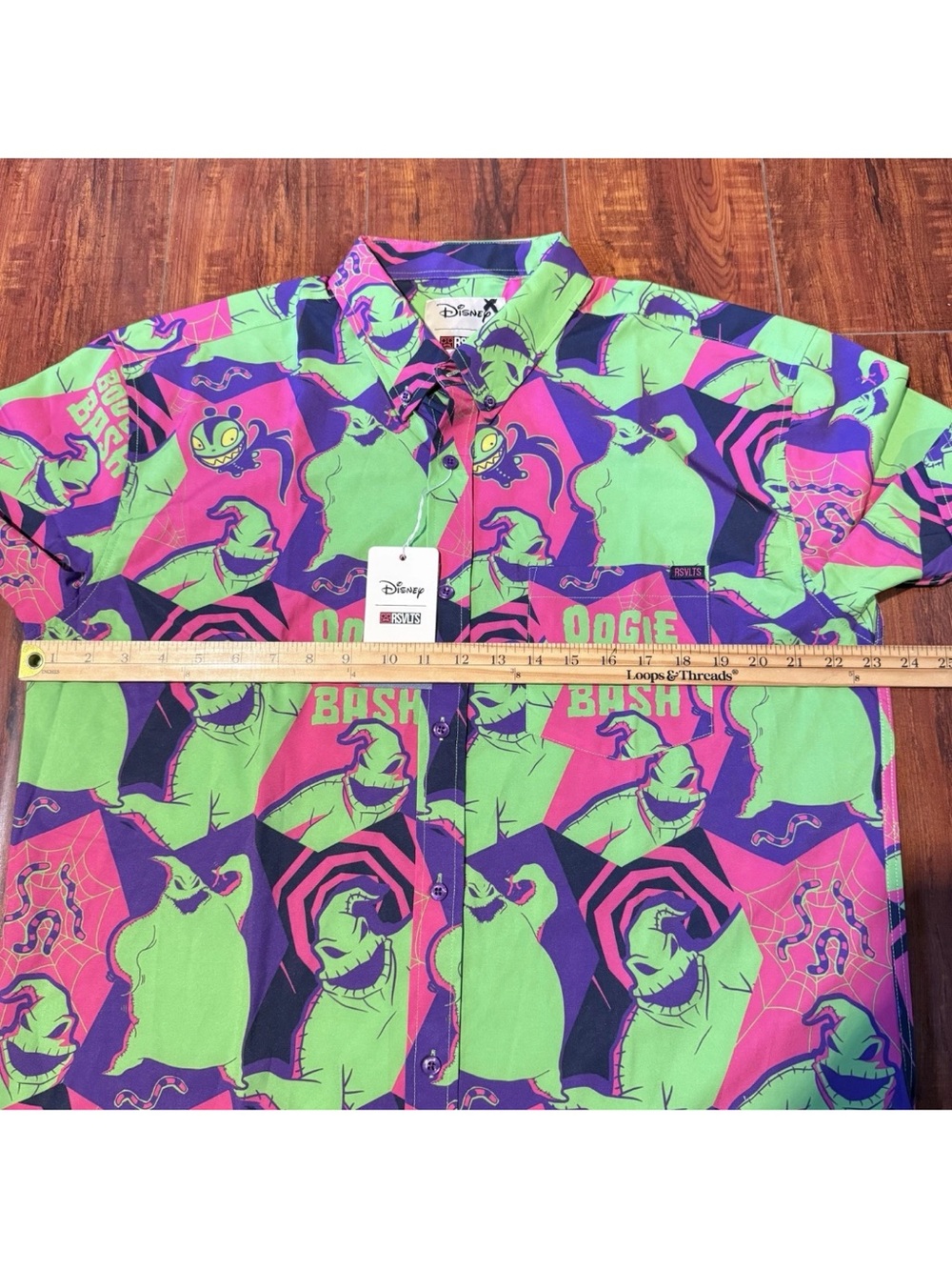 RSVLTS Disney Parks California Adventure Oogie Boogie Bash Sz XL Button Up NWT! - Picture 8 of 11